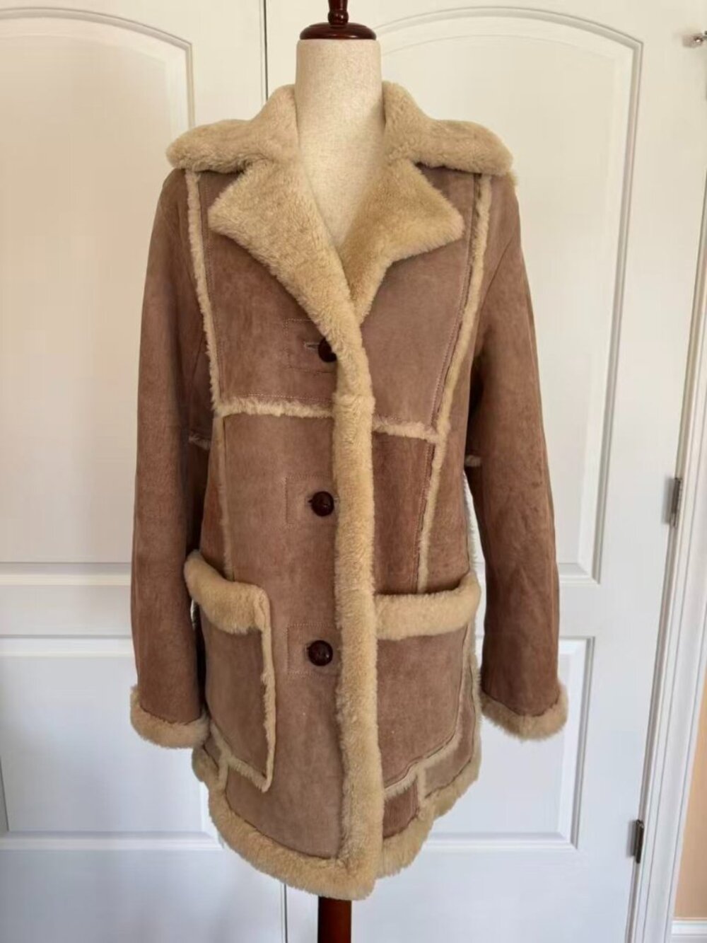 NWT 100% Authentic Coach Shearling Lamb Coat, Sz S - Picture 1 of 13